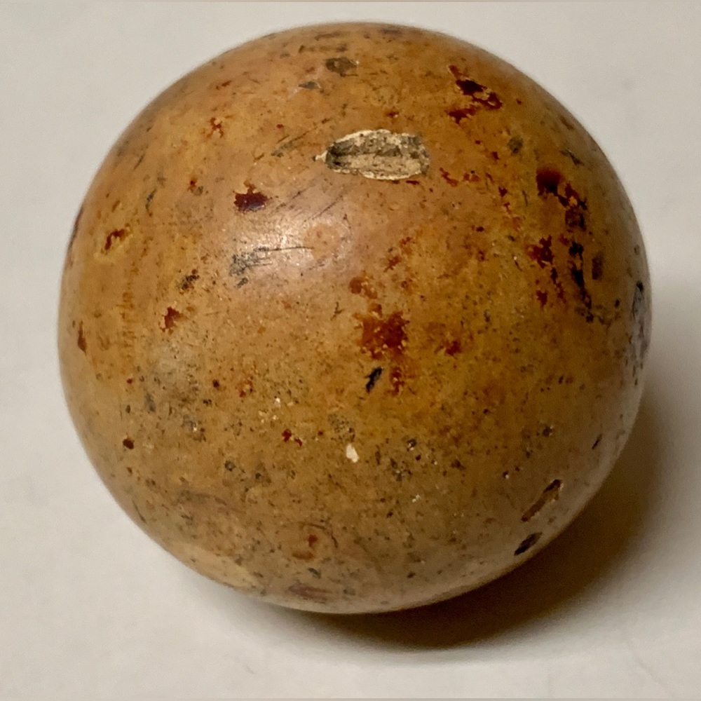 18th Century German Antique Large 1.75” Clay Boulder Marble